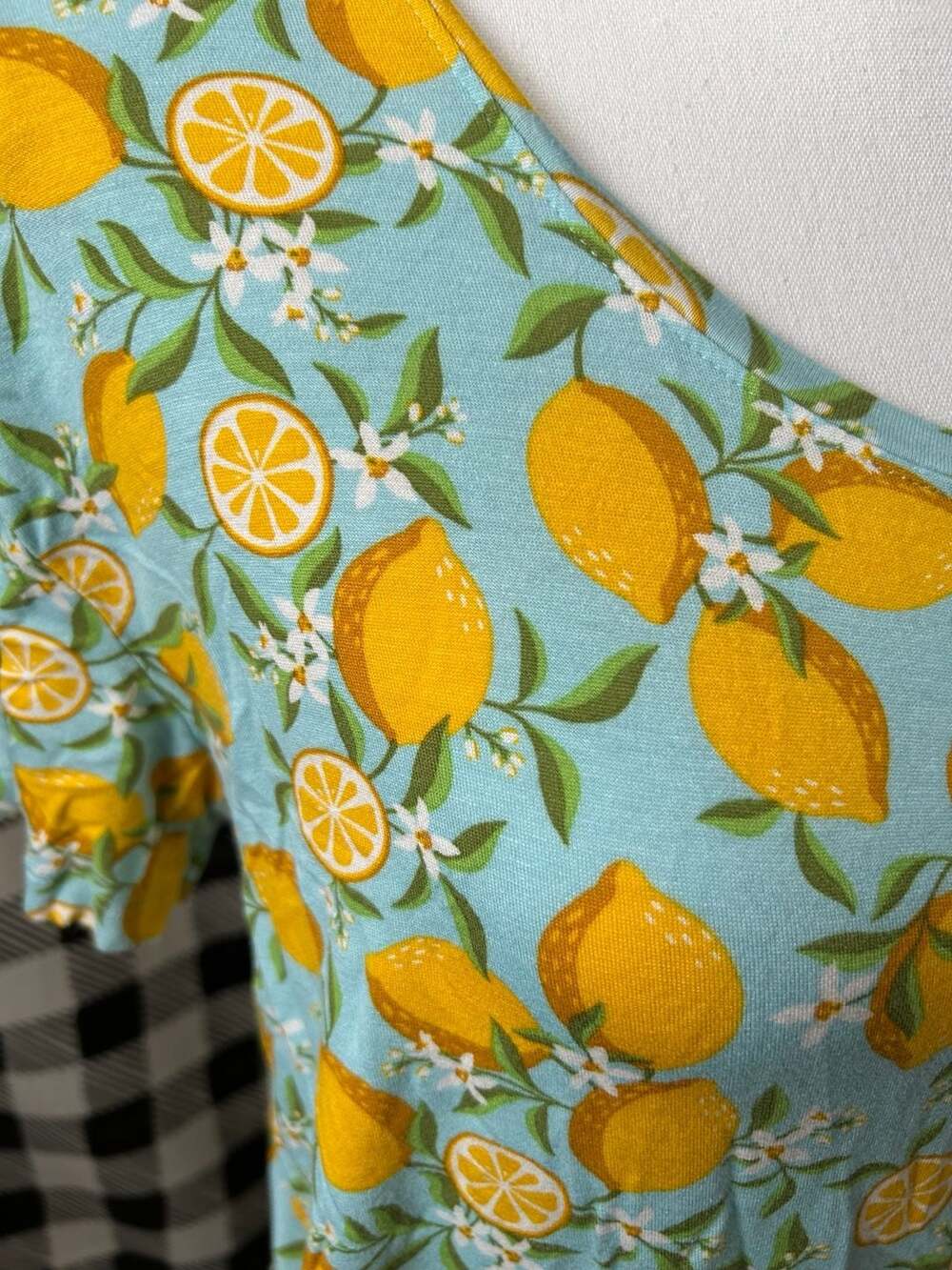 Alex's Lemonade Stand Romper Pockets Stretch Waist Light Blue